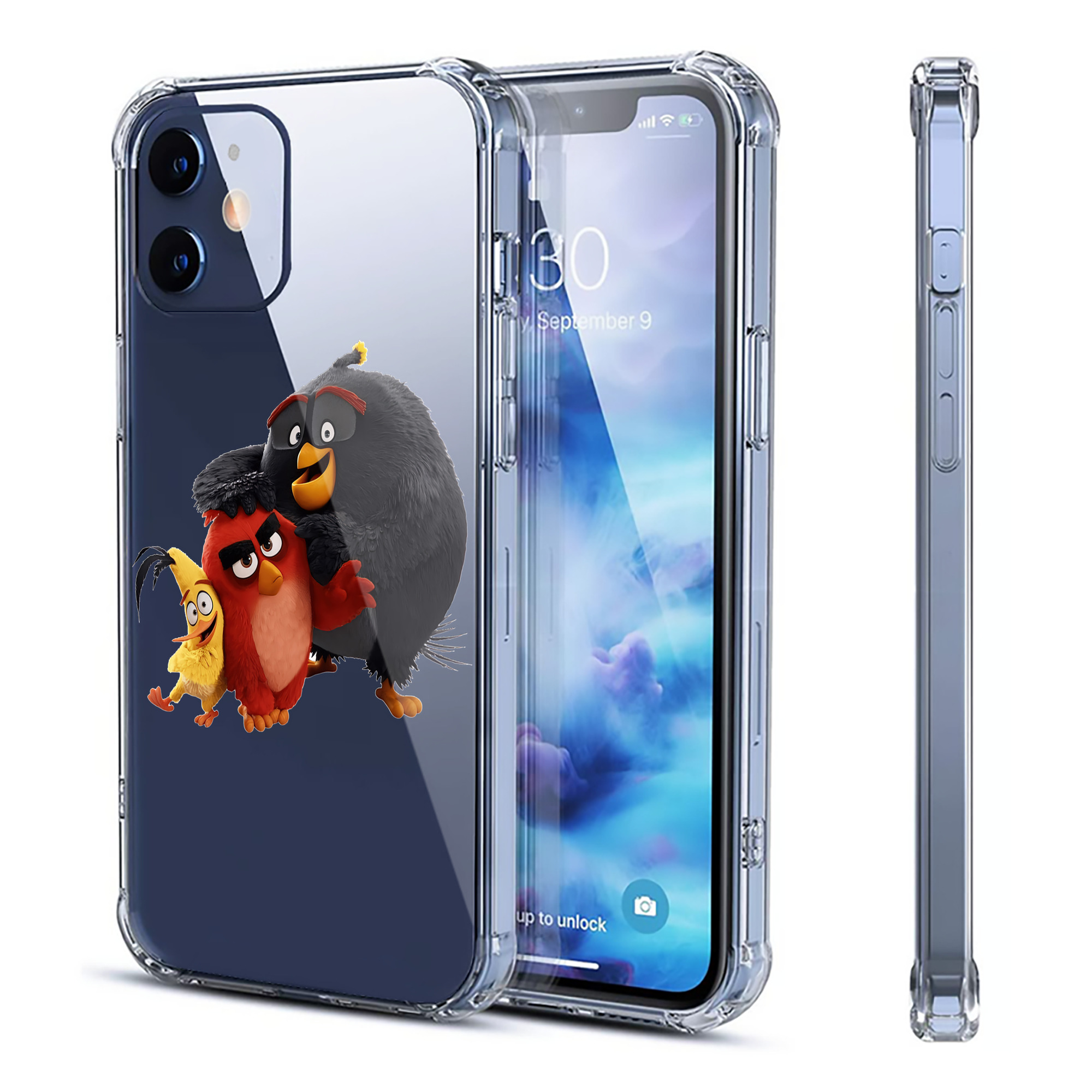 （画像用） Angry Birds アングリーバード 【iPhone 12シリーズ対応】透明スマホケース（クリアソフトケース）